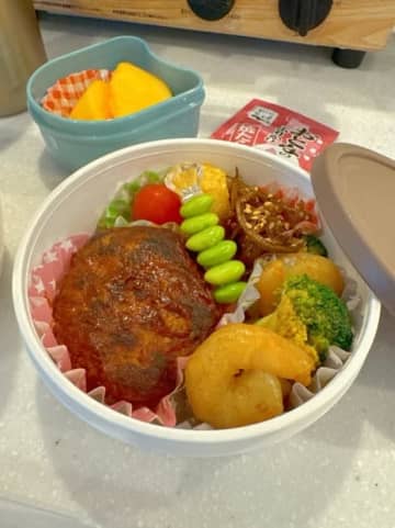 小倉優子、ハンバーグが入った手作り弁当を公開「色彩も綺麗」の声