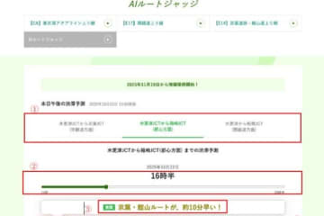 アクアラインか京葉道路か　木更津からの最速ルートをAI判定