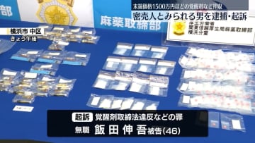 覚醒剤など販売目的で所持か　男（46）を逮捕・起訴