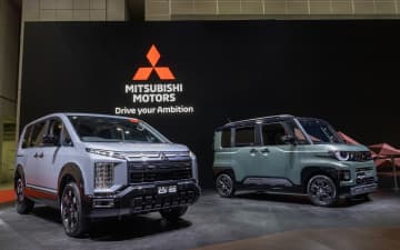 今冬に大幅改良する新型「デリカD:5」にも注目！ 冒険の素晴らしさをテーマとする三菱自動車ブース