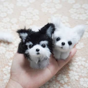 セリアのふわふわモールで作るモールドールチワワ（2色バージョン）