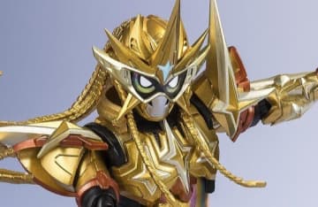 “輝け！流星の如く！黄金の最強ゲーマー！”「仮面ライダーエグゼイド ムテキゲーマー」がアクションフィギュア化ー必殺技発動時に輝く文字パーツも付属