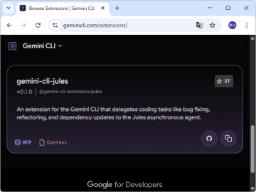 コーディングAI「Jules」を「Gemini CLI」の相棒に ～Google、専用の拡張機能を発表／「GitHub」リポジトリのクローンから依存関係解決、コード変更、プルリクまでお任せ
