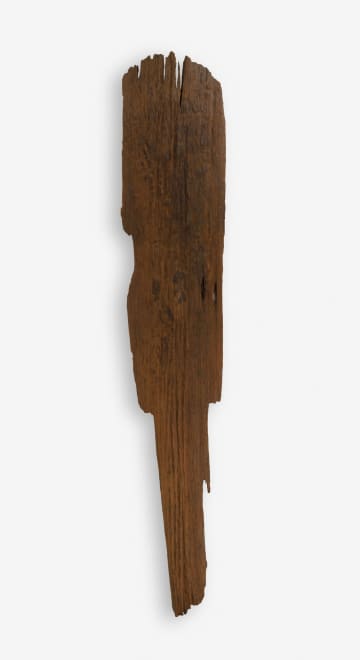 儀杖模した木製品出土、滋賀　古墳跡も確認、守山市