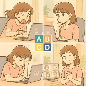 あなたはどのタイプ？会議中に自分のマイクがミュートだった時の反応から、あなたの性格を探る【心理テスト】