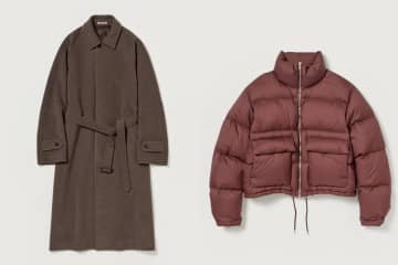 オーラリー25年秋冬ウィメンズアウター、柔らかウールのステンカラーコート＆新色ダウンジャケット