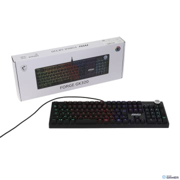 MSI、キースイッチ交換対応のフルサイズゲーミングキーボード「FORGE GK320 RED JP」を発売