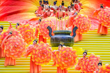 伝説上の帝王、黄帝を祭る行事開催　中国浙江省縉雲県