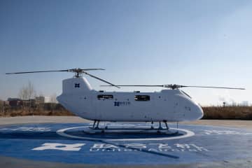 中国黒竜江省ハルビン市の無人機メーカー、大型無人ヘリの初飛行に成功