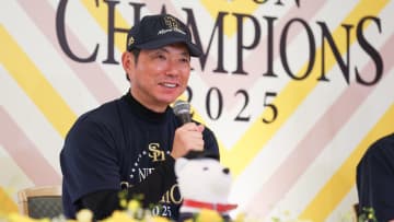 「嶺井の活躍も見逃せない」5年ぶり日本一　小久保監督が途中出場の嶺井博希の活躍たたえる