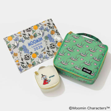 GLOW 1・2月合併号は「ムーミン」3点セットが付録に！　大小収納ポーチ＆2026年カレンダー