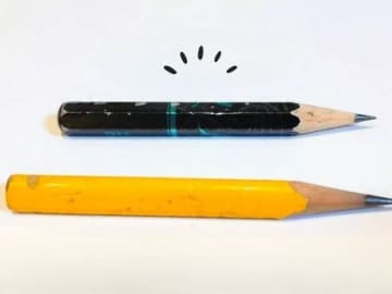 短くなった鉛筆を"最後まで"使い切る裏ワザ。今まで何本ムダにしていたんだと後悔…！！