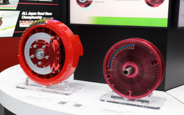 アステモ、SDV時代に向けた「新開発インホイルモーター」やレアアースを使用しない「新型モーター」を展示