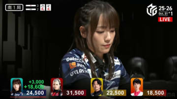 美しき強豪雀士の指先が大チャンスにプルップル 解説者「震えてますね」気持ちが伝わる様子にファンも注目／麻雀・Mリーグ