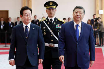 中韓首脳、北朝鮮対話再開へ協力　李在明大統領、中国の役割期待