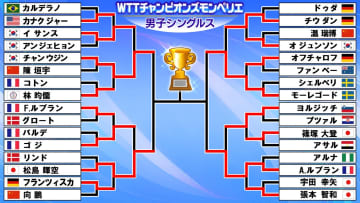 【卓球】松島輝空がベスト4進出　地元フランス選手を撃破〈WTTチャンピオンズ モンペリエ〉