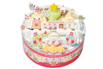 サーティワン25年クリスマス「すみっコぐらし」のアイスクリームケーキ、すみっコがサンタやトナカイ姿に