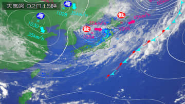 東北～北陸にかけての日本海側は荒れ模様。大雨や強風に注意・警戒