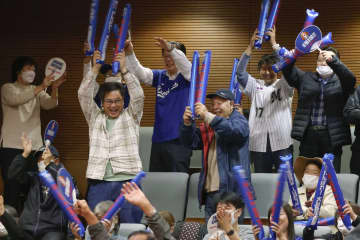 大谷出身地、WS連覇に歓声　岩手・奥州「地元の誇り」