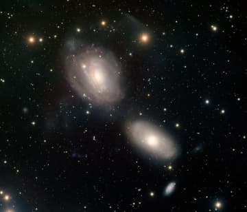 いずれ合体する2つの渦巻銀河　“ろくぶんぎ座”の「NGC 3166」と「NGC 3169」