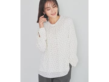 寒がりさん必見ーーッ！【ハニーズ】裏起毛なのにスッキリ見え♡「あったかブラウス」