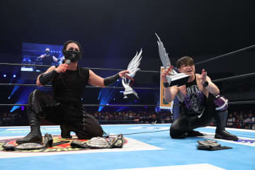 【新日本】DOUKI＆SHO、毒霧噴射の無法手段で『SJTL』全勝制覇！ DOUKI「俺こそが最強のジュニアの王だ」 敗れた石森は怒り「テメエだけは許さねえ」