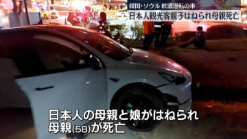 飲酒運転の車に日本人観光客の親子がはねられ1人死亡　韓国・ソウル