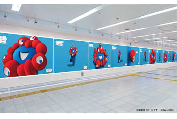 ミャクミャク無双状態…巨大な新グラフィック、大阪市内の主要駅に登場