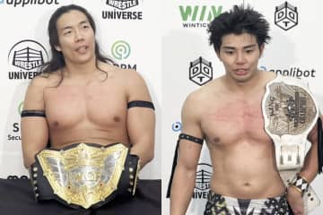 【ＤＤＴ】竹下幸之介＆武知海青 初タッグで快勝！　握手拒否の理由は「プロレスラーになったからですよ」