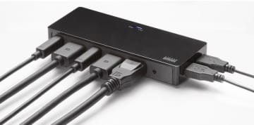 2台のPC間でDisplayPortとキーボード・マウスを共有できる切替器「SW-KVM2DPUUS」、サンワサプライが発売