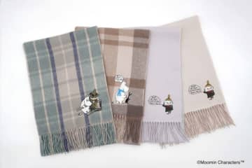 ムーミンの世界を上質なカシミヤに刺繍した特別な一枚　― 数量限定「カシミヤマフラー ムーミン刺繍」登場 ―
