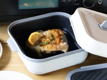 レンジで両面焼きできる角型グリル　煮込みも簡単