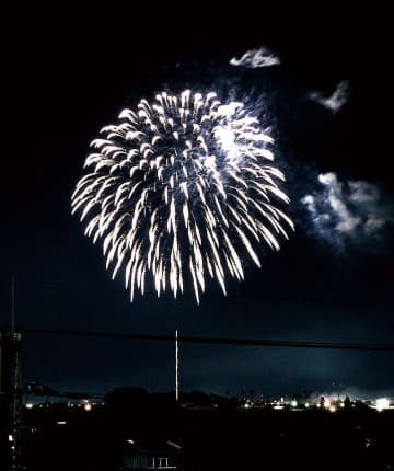 花火7500発、打ち上げ盛大　“刀水橋花火大会”に大勢の客　県境を超えて熊谷市、太田市、大泉町が合同　各市町に3カ所の観覧エリアを設置、今年で3回目の開催