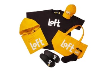 メゾン ミハラヤスヒロ×ロフト - イエロー＆ブラックのロゴフーディーやトート、ソックスなど