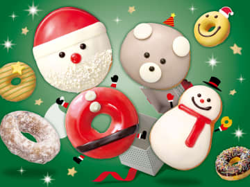 ドーナツを並べるとサンタに変身？！クリスピー・クリーム・ドーナツから遊び心いっぱいのドーナツが登場