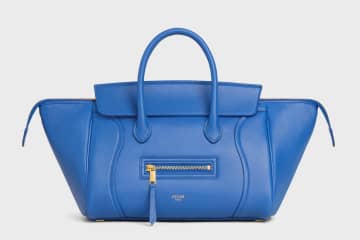 セリーヌ「ニューラゲージ」ラムレザーのスモールバッグ、鮮やかなブルーやシトラスイエローで