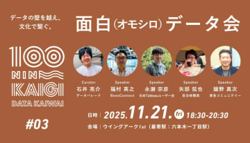 「面白データ」を肴に語る夜──データ界隈100人カイギ #03、11月21日開催！