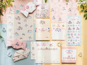 「サンリオキャラクターズ」不二家“ペコちゃん”とコラボ！まねっこした表情がキュートな文具シリーズ登場