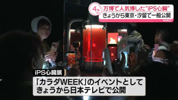万博で人気の「iPS心臓」きょうから東京・汐留で一般公開