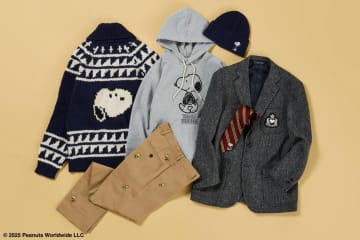 ブルックス ブラザーズ×「ピーナッツ」、アメトラスヌーピーのシャツ＆ツイードジャケット