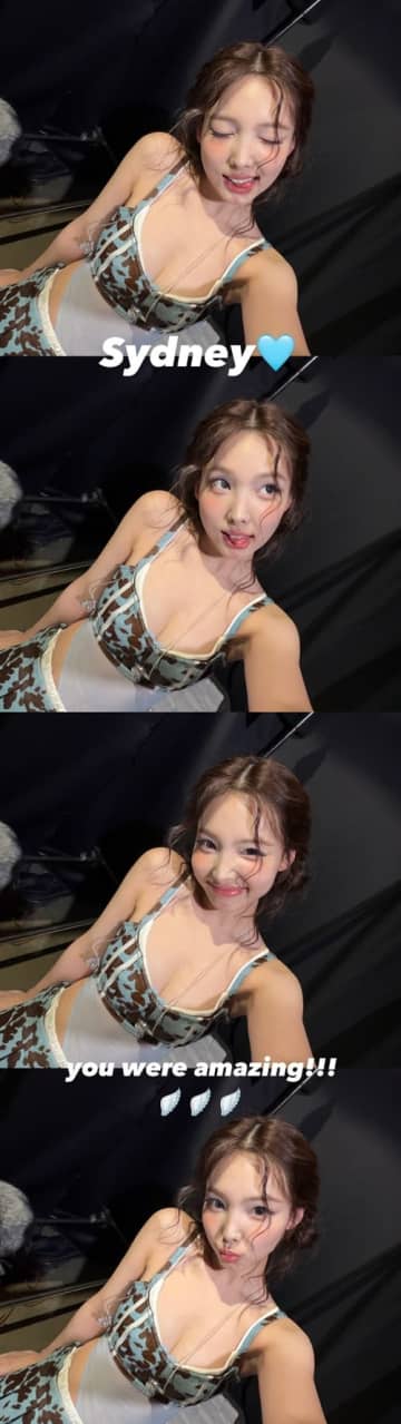 TWICE・ナヨン、挑発的な“チョコミント衣装”で舌ペロ！ツアーオフショットが話題【PHOTO】