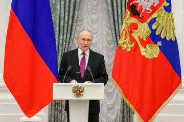 ロシア大統領、兵器開発者に勲章　原子力推進の巡航ミサイルと魚雷