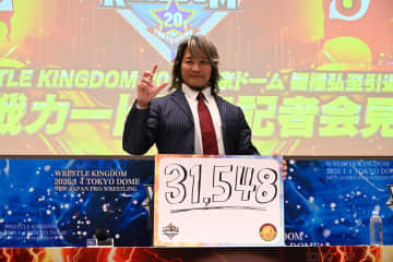【新日本】棚橋、1.4引退ドーム“過去最速”の売れ行きに感無量！注目の“最後の相手”は「もうちょっと待って」 腹筋の復活は約束!?