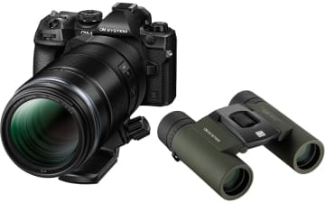 手持ちで800mm相当の超望遠撮影を！ 小型軽量フラッグシップミラーレス＋超望遠ズームレンズ＋双眼鏡の限定キット