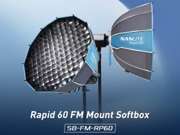 ワンアクションで開閉するNANLITEパラボックスに小径60cmタイプ