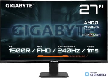 GIGABYTE、ネイティブ1500R曲面パネル搭載の27型ゲーミングモニター「GS27FC2」を11月7日に発売