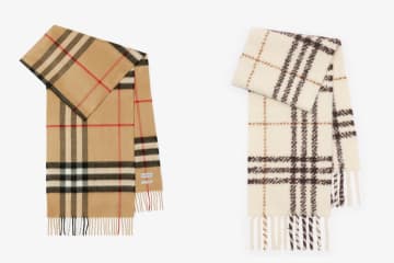 バーバリー“チェック柄”カシミヤマフラー、ふんわりアルパカウールブレンドのストールも