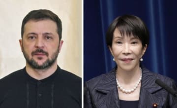 首相、ウクライナ支援継続を伝達　ゼレンスキー氏と初の電話会談