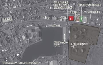 静岡市／清水庁舎整備方針案／清水駅東口公園で移転新築