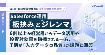 Salesforce運用、6割超が経営層から活用・ROIの指摘、7割が入力品質を課題視／ベルフェイス